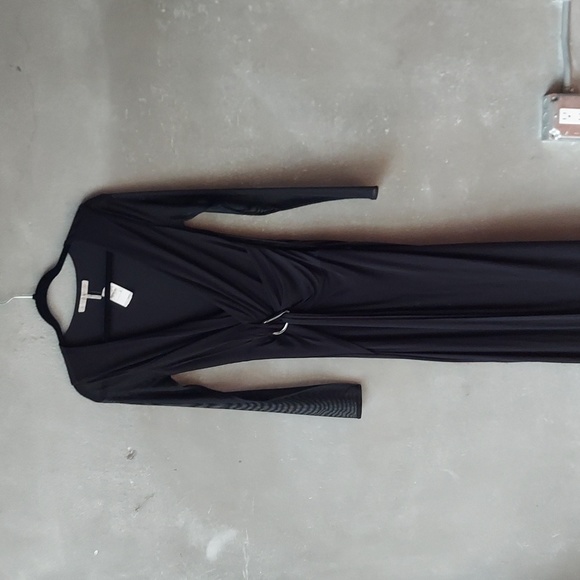 Halston Heritage Long Black Maxi Dress Women